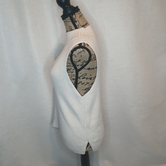 Kensie Womens Ribbed Knit Tank Large Beige - Picture 3 of 8